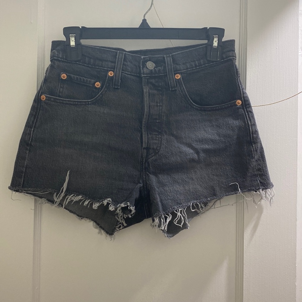 Levi’s high rise denim shorts